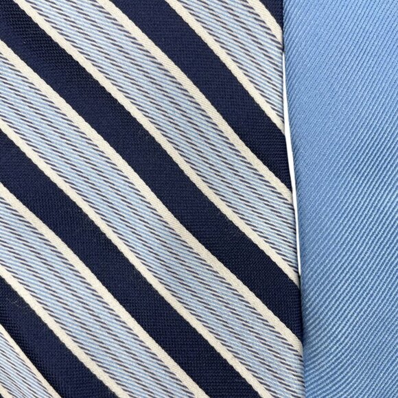 Tommy Hilfiger Silk Tie Striped Repp Blue Vintage 90's - Picture 3 of 6